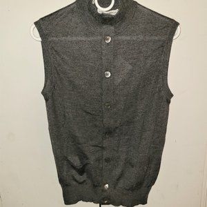 NWT! Corso Vannucci Gray Cashmere/Silk Cardigan Vest - EU 46/US L